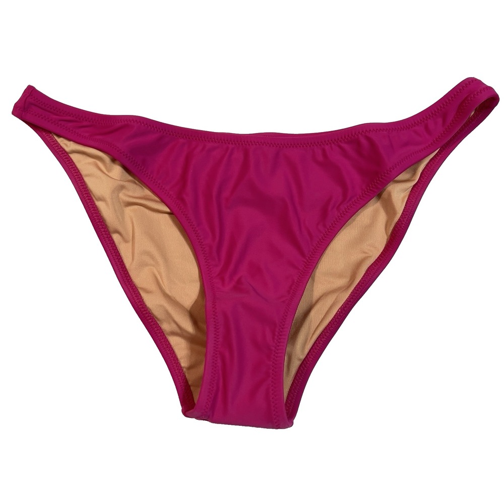 J.Crew Heritage 1989 High-leg‎ Bikini Bottom Fuchsia Small BP209 Medium Coverage